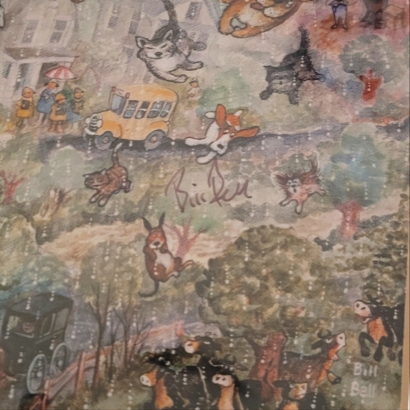 Bill Bell - Raining Cats and Dog Signed‎ Print - Picture 3 of 4